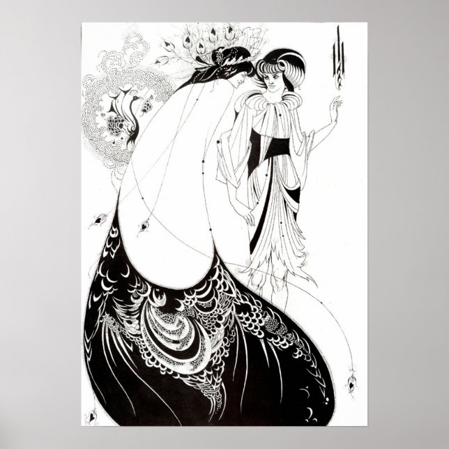 Aubrey Beardsley The Peacock Skirt Poster (Vorne)
