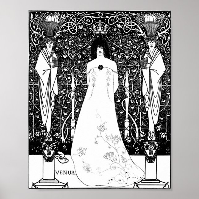 Aubrey Beardsley Venus Zwischen Terminal Gods Poster (Vorne)