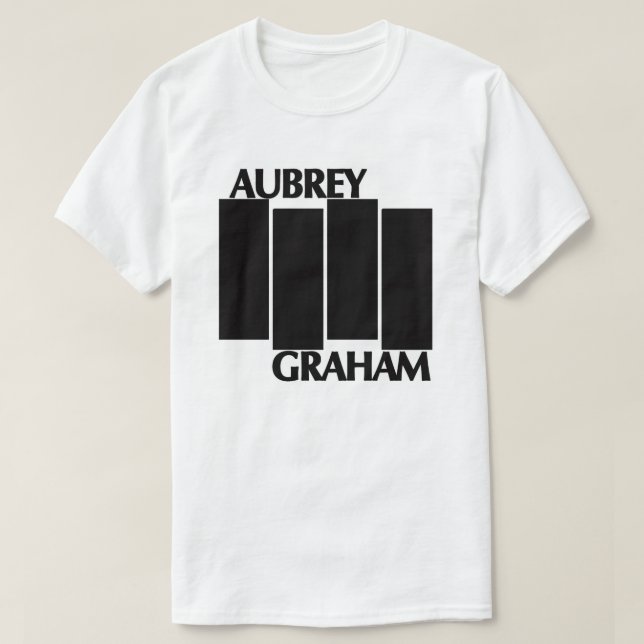 Aubrey Drake Graham/schwarze T-Shirt (Design vorne)