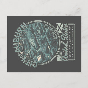 AUBURN ALABAMA - ALABAMA STADTBILD VOGELPERSPEKTIV POSTKARTE