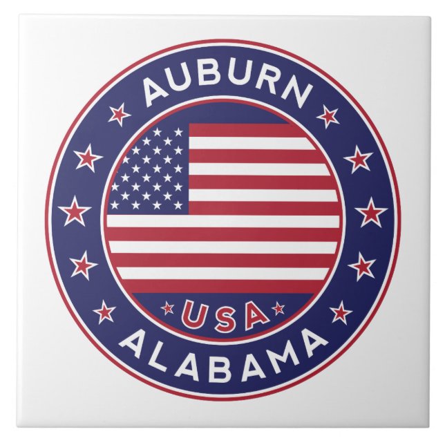 Auburn, Alabama, USA Fliese (Vorderseite)