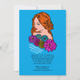 Auburn Hair Lady Party zum Internationalen Frauent Einladung