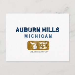 Auburn Hills Michigan Great Lake Staat Postkarte