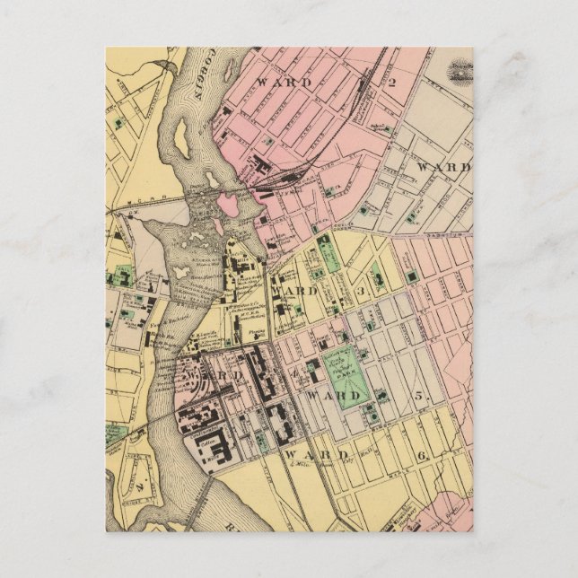 Auburn, Lewiston Postkarte (Vorderseite)