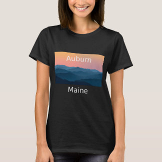Auburn Maine Mountain Sonnenuntergang Heimatstadt T-Shirt
