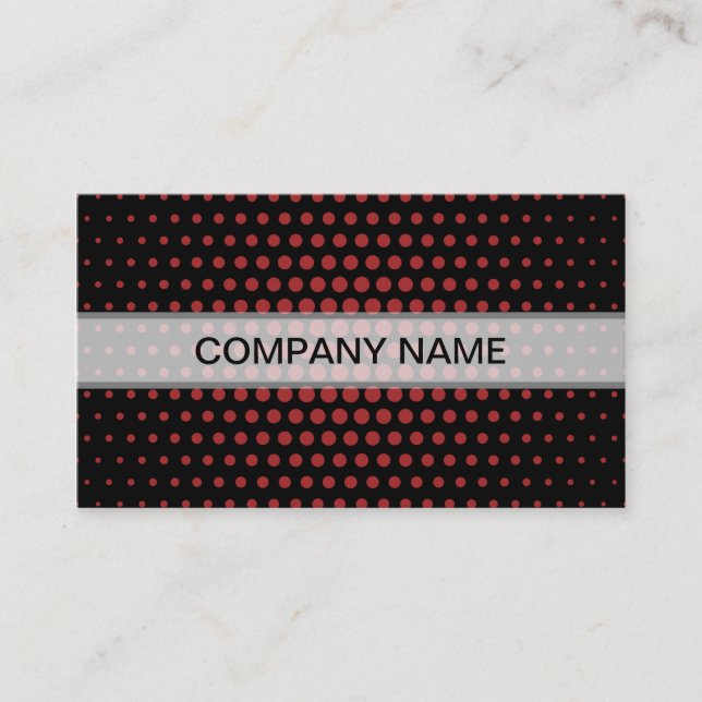Auburn Techno Dots Modern Black Visitenkarte (Vorderseite)
