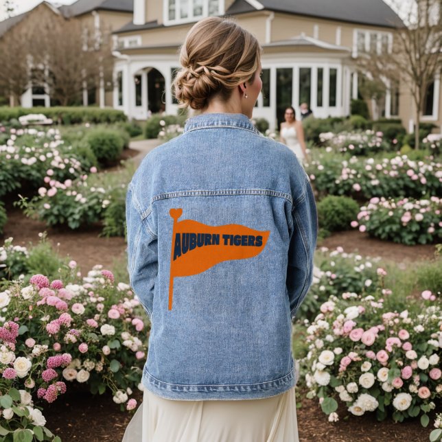 AUBURN TIGERS DENIM-JACKE  JEANSJACKE (Hochzeit Rückseite)