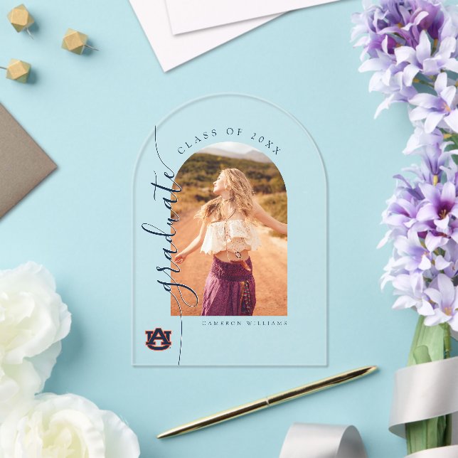 Auburn University Abschluss | Auburn Tigers Acryleinladungen (Insitu (Hochzeit))