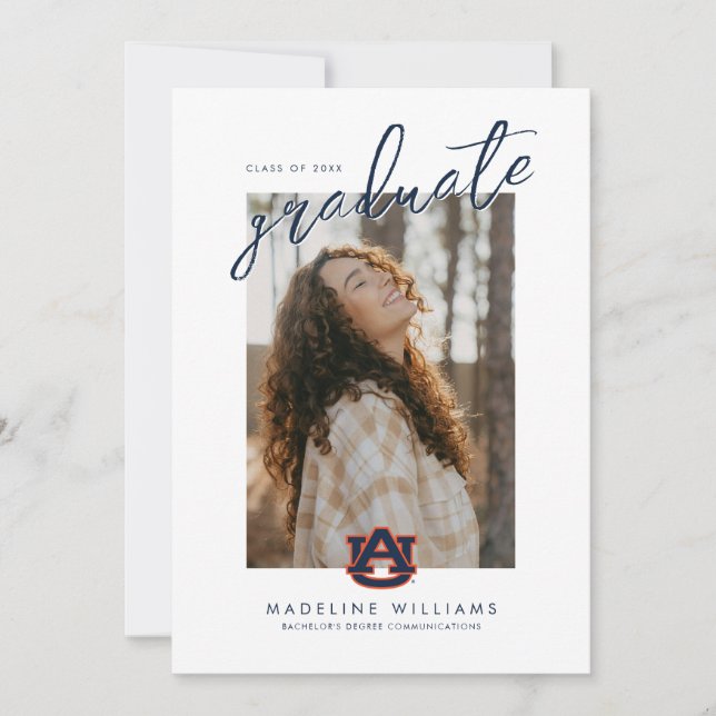 Auburn University Abschluss | Auburn Tigers Ankündigung (Vorderseite)