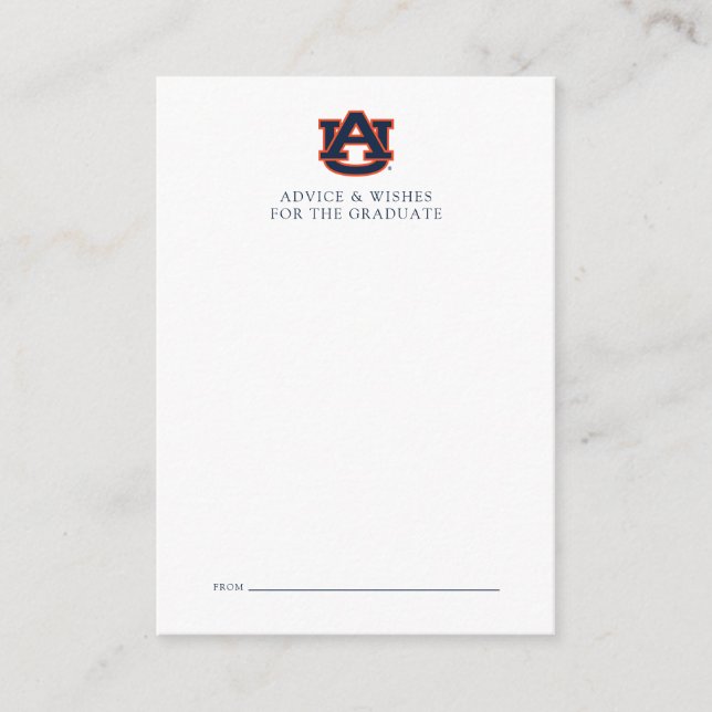 Auburn University Abschluss | Auburn Tigers Mitteilungskarte (Vorderseite)