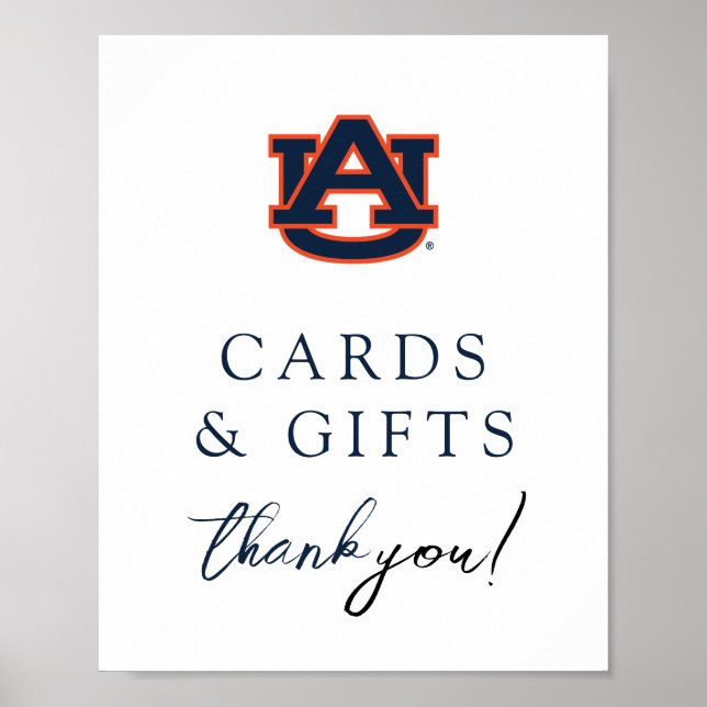 Auburn University Abschluss | Auburn Tigers Poster (Vorne)