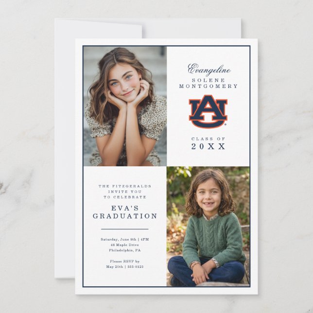 Auburn University Abschlussfeier Einladung (Vorderseite)
