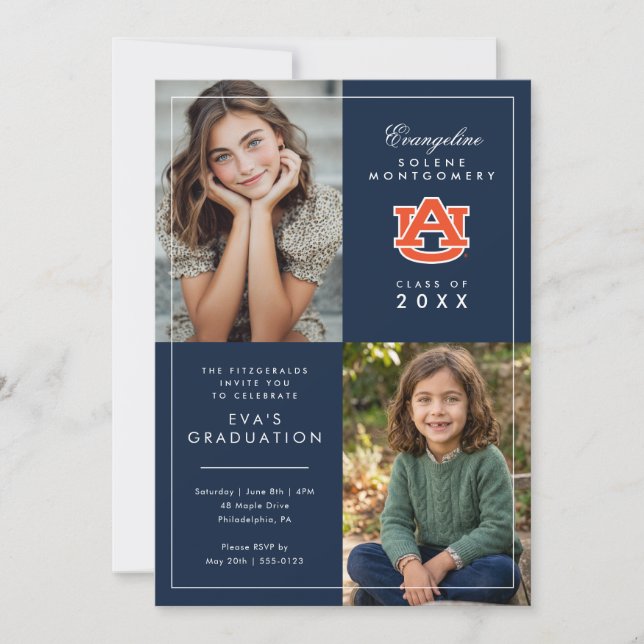 Auburn University Abschlussfeier Einladung (Vorderseite)