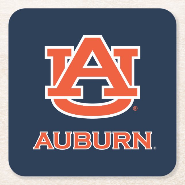 Auburn University | AU Auburn Rechteckiger Pappuntersetzer (Vorderseite)