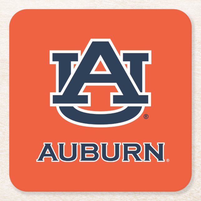 Auburn University | AU Auburn Rechteckiger Pappuntersetzer (Vorderseite)