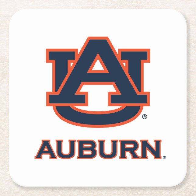 Auburn University | AU Auburn Rechteckiger Pappuntersetzer (Vorderseite)