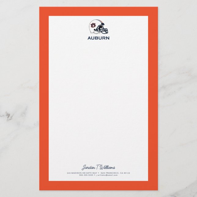 Auburn University | Auburn Football Briefpapier (Vorderseite)