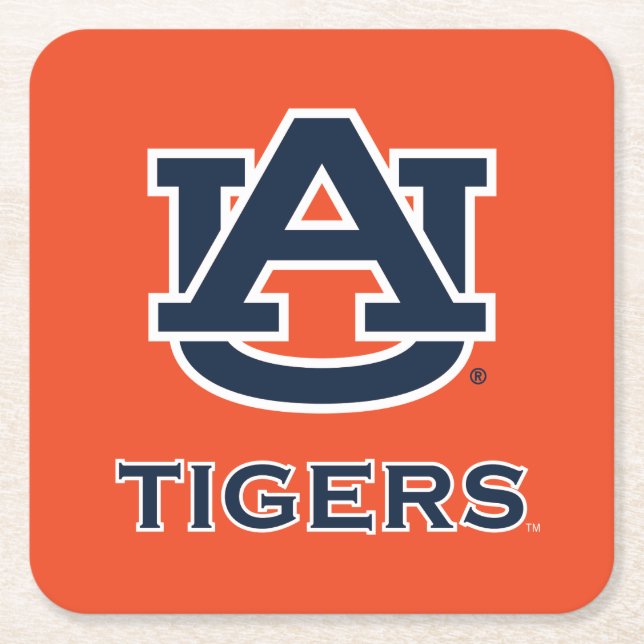 Auburn University | Auburn Rechteckiger Pappuntersetzer (Vorderseite)