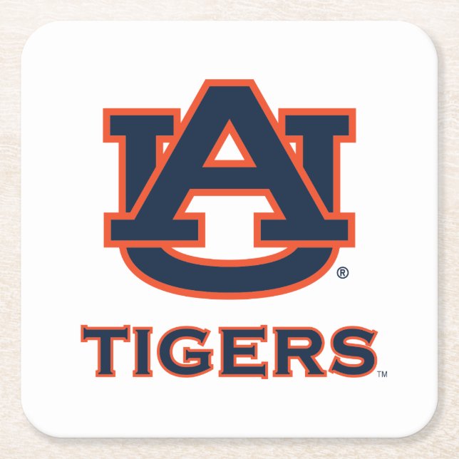 Auburn University | Auburn Rechteckiger Pappuntersetzer (Vorderseite)