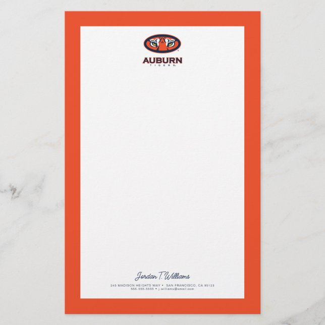 Auburn University | Auburn Tigers Briefpapier (Vorderseite)