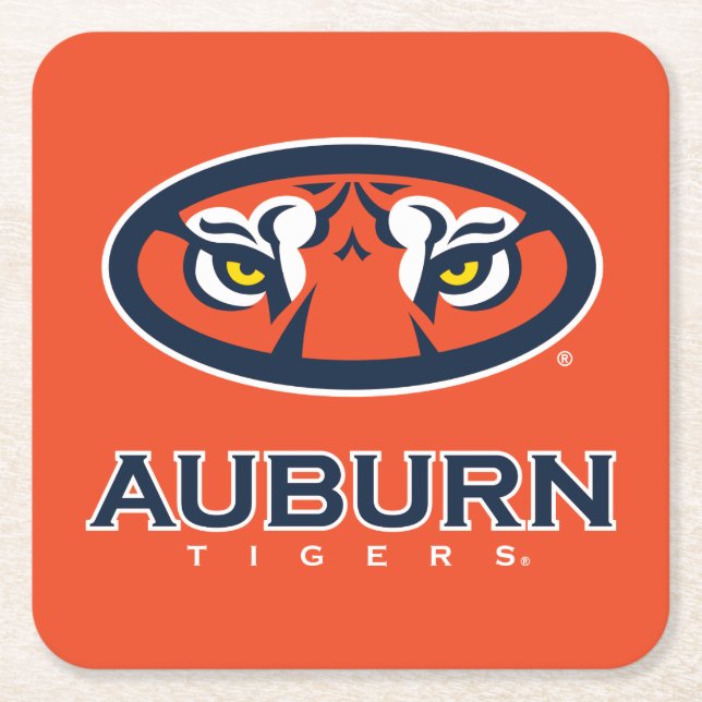 Auburn University | Auburn Tigers Rechteckiger Pappuntersetzer (Vorderseite)