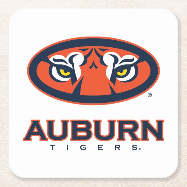 Auburn University | Auburn Tigers Rechteckiger Pappuntersetzer (Vorderseite)