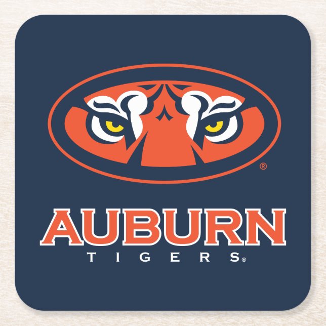 Auburn University | Auburn Tigers Rechteckiger Pappuntersetzer (Vorderseite)