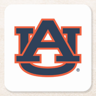 Auburn University Auburn UA Logo Rechteckiger Pappuntersetzer