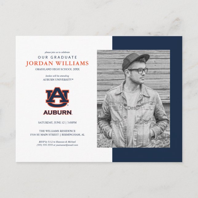 Auburn University | Future Auburn Grad Ankündigungspostkarte (Vorderseite)