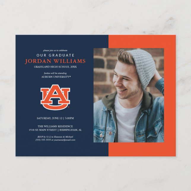 Auburn University | Future Grad Ankündigungspostkarte (Vorderseite)