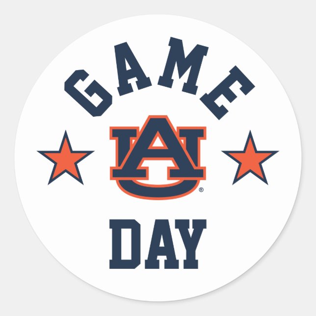 Auburn University Game Day Runder Aufkleber (Vorderseite)