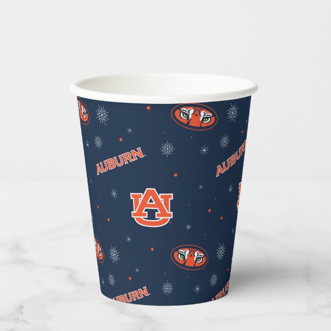 Auburn University | Urlaubsmuster Pappbecher (Vorderseite)
