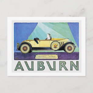 Auburn Vintage Auto-Werbung Postkarte