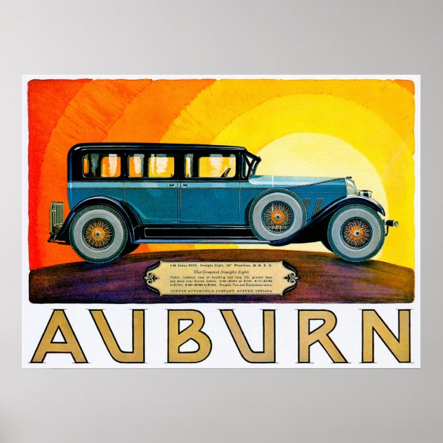 Auburn ~ Vintage Kfz-Werbung Poster (Vorne)
