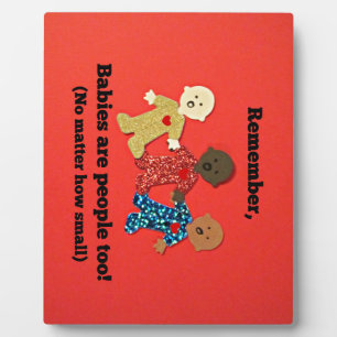 Auch Babys sind Menschen! Fotoplatte