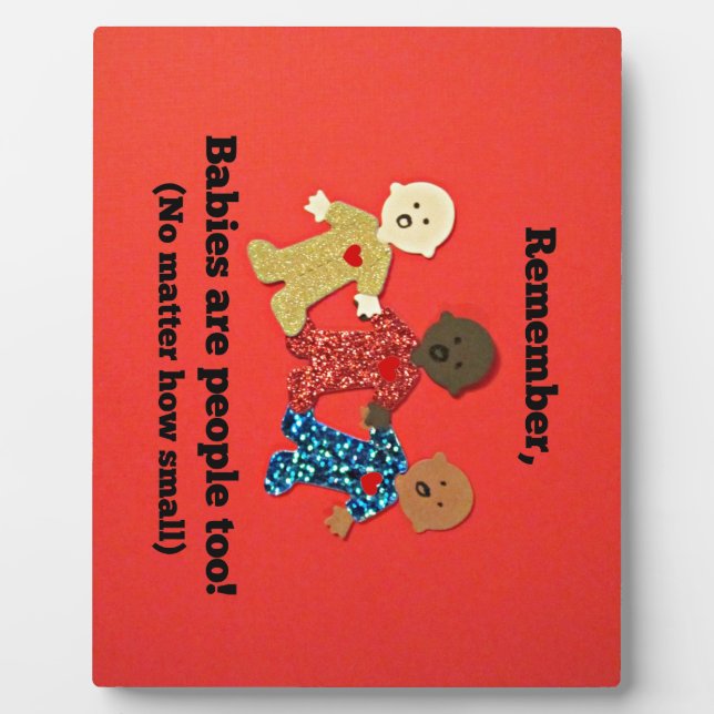 Auch Babys sind Menschen! Fotoplatte (Vorderseite)