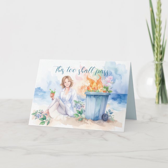 Auch das soll passieren. Müllverbrennungsanlage Dankeskarte (Vorderseite)