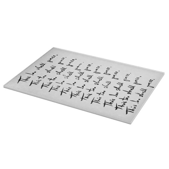 Auch das wird passieren! inspirierendes Zitat Schneidebrett (Ecke)