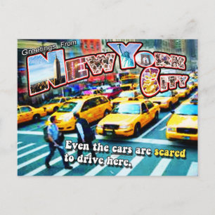 Auch die Autos sind hier zu fahren erschreckt - Po Postkarte