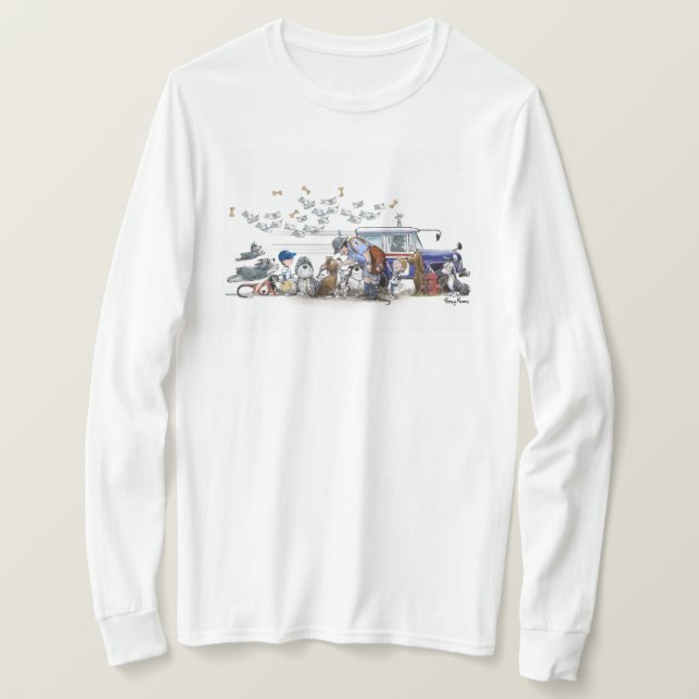 Auch die Hunde & Katzen Liebe ihren Mailman! T-Shirt (Design vorne)