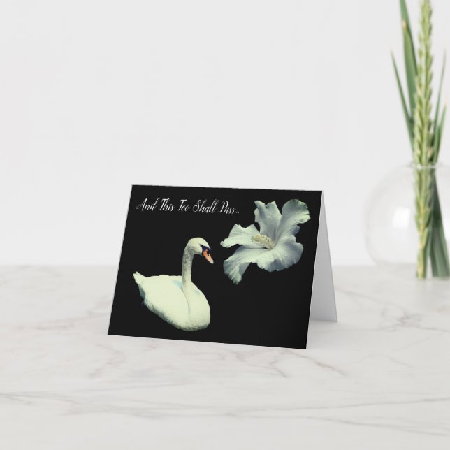 Auch diese Blume sollte Swan Inspiration passieren Karte (Vorderseite)