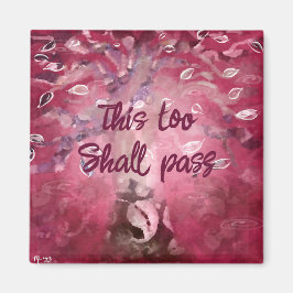 Auch dieser soll Abstrakten Baum pink White Brown  Magnet