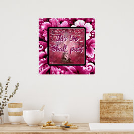Auch dieser soll Abstrakten Baumhirsch pink weiß d Poster