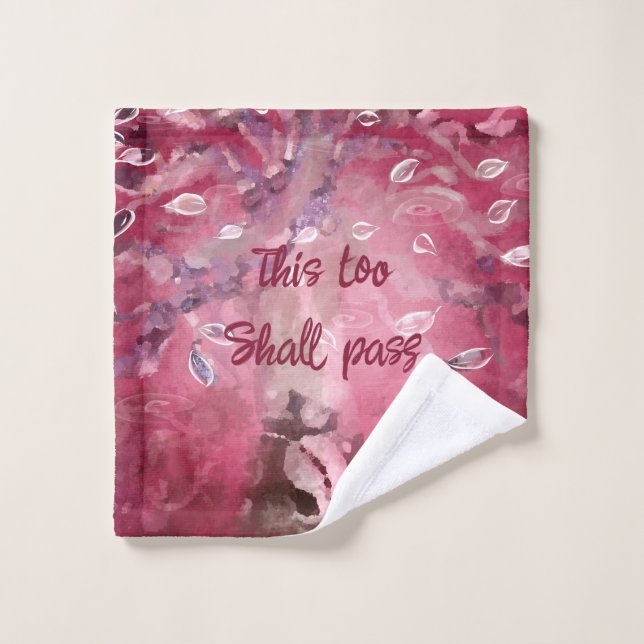 Auch dieses Blätter muss Abstrakten Baumhirten ros Waschlappen (Waschlappen)