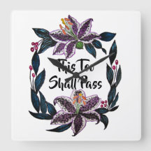 "Auch dieses soll passieren" Wasserfarbenlily-Kran