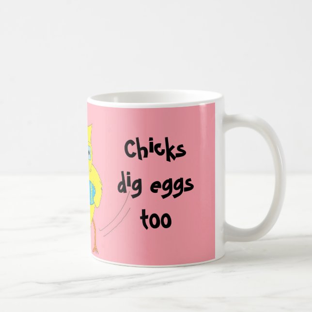 Auch Hühnereier Kaffeetasse (Rechts)