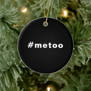 Auch ich, #metoo, Stolz Schwarz-weiß Keramik Ornament