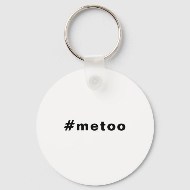 Auch ich, #metoo, Stolz Schwarz-weiß Schlüsselanhänger (Vorderseite)