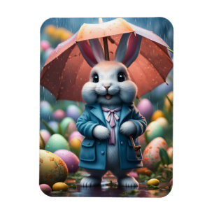 Auch im Regen werden Ostereier versteckt Magnet