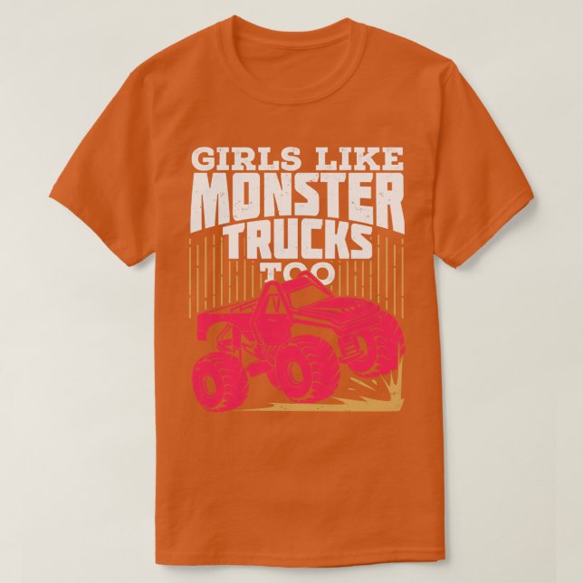 Auch Mädchen wie Monster Trucks T-Shirt (Design vorne)